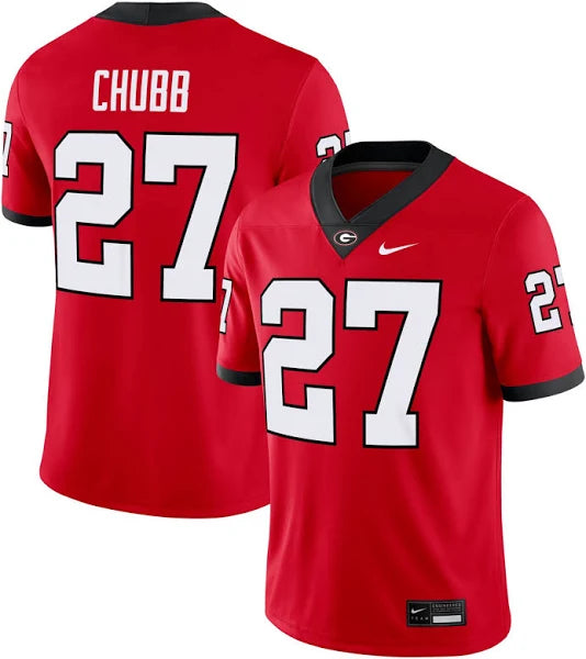 Nike NCAA Men's #27 Nick Chubb Georgia Bulldogs Dri-Fit Replica Football Game Jersey