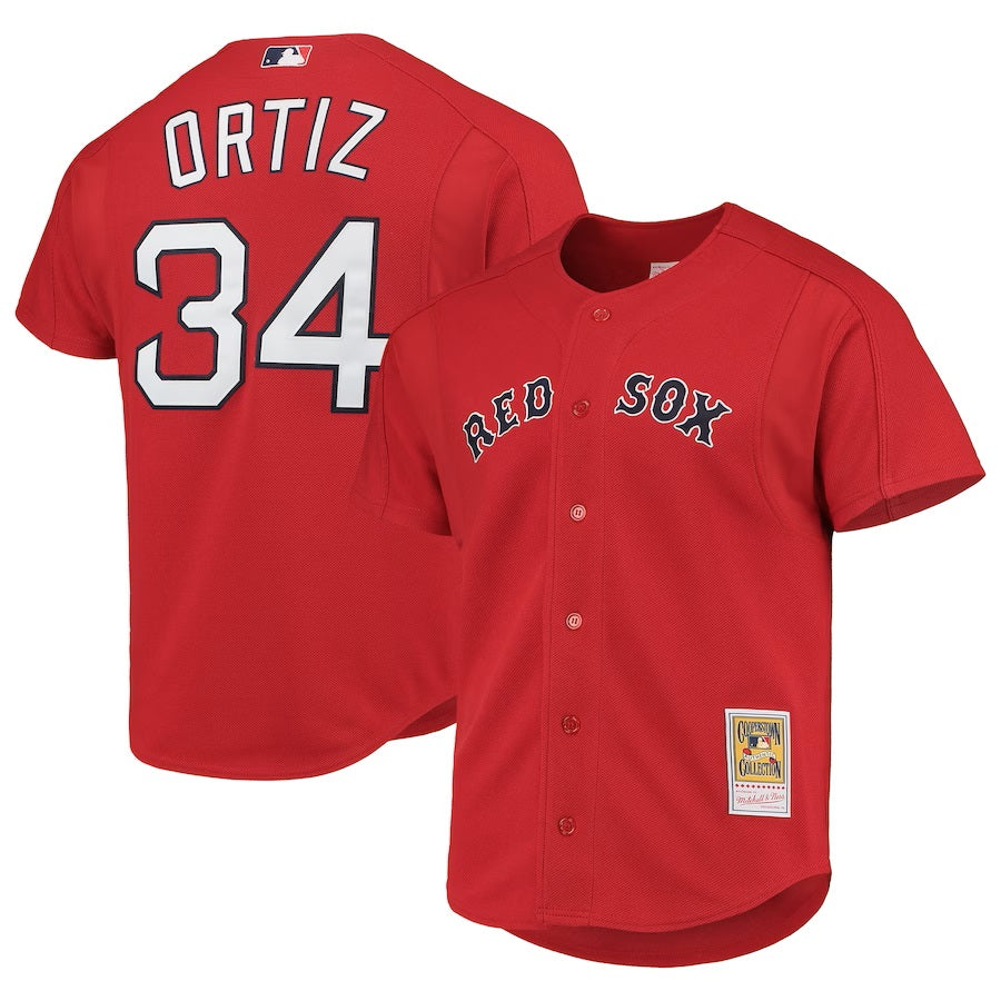 Mitchell & Ness MLB Men's Red Sox David Ortiz Cooperstown Mesh Jersey