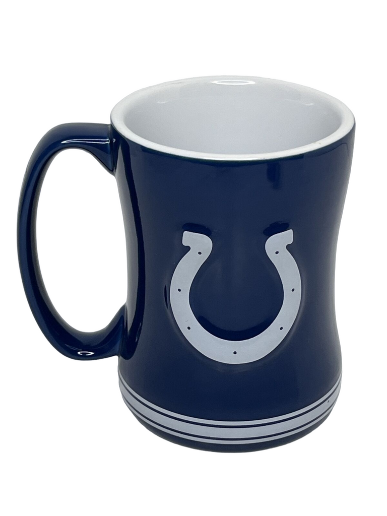 Logo Brands NFL Indianapolis Colts Sculpted Relief Mug Team Color 14oz
