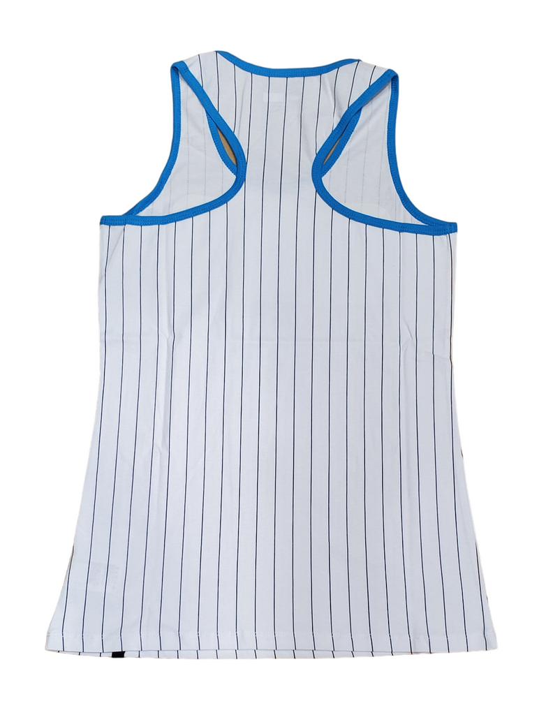 New Era MLB Women's Miami Marlins Pinstripe Sequin Tank Top