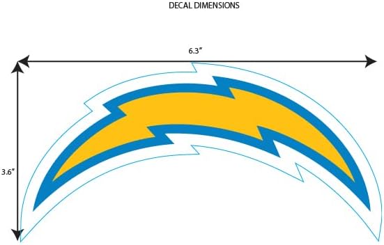 Siskiyou NFL Los Angeles Chargers Medium Team Color Auto Decal