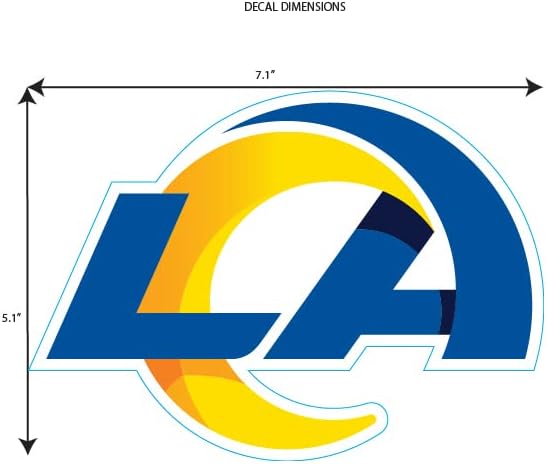 Siskiyou NFL Los Angeles Rams Medium Team Color Auto Decal