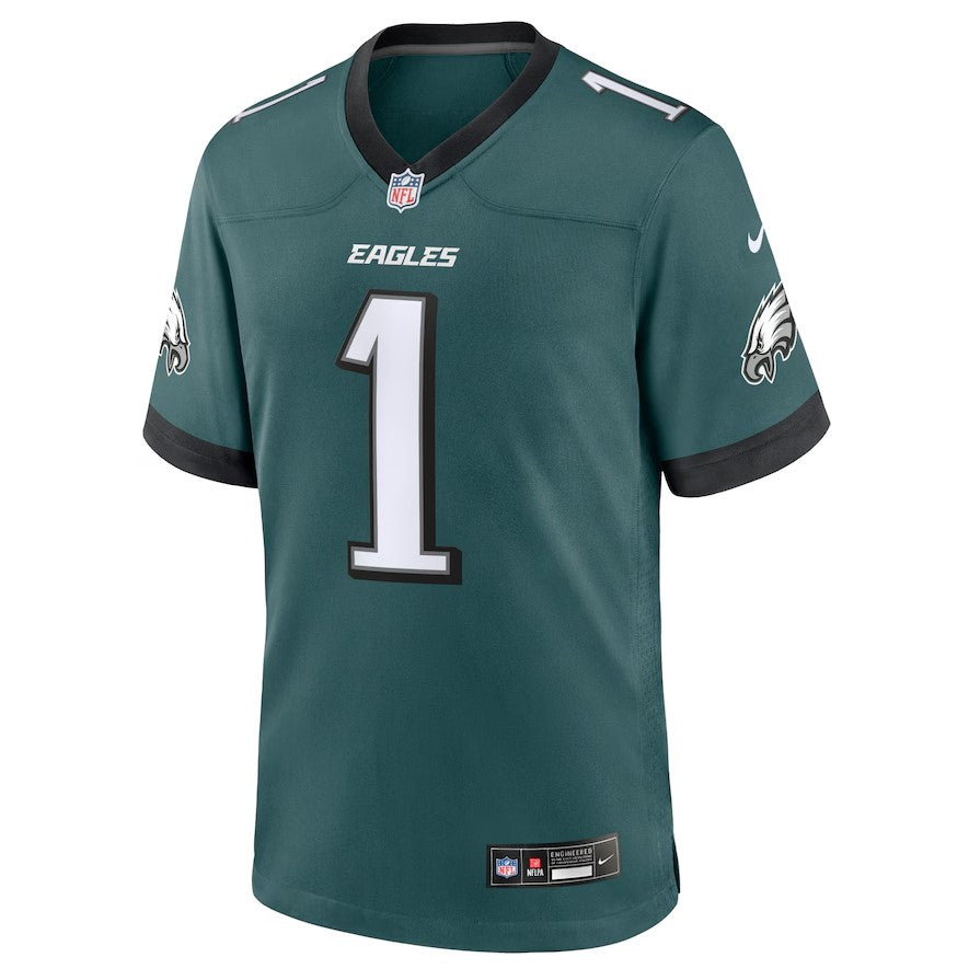 Nike NFL Men’s #1 Jalen Hurts Philadelphia Eagles Team Game Jersey