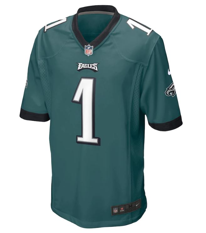 Nike NFL Men’s #1 Jalen Hurts Philadelphia Eagles Game Jersey