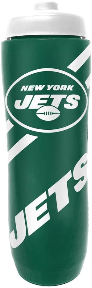 Party Animal NFL New York Jets Squeezy Water Bottle 32 oz