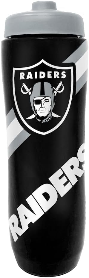 Party Animal NFL Las Vegas Raiders Squeezy Water Bottle 32 oz