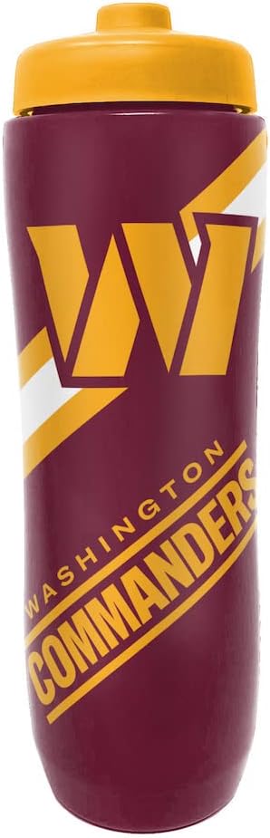 Party Animal NFL Washington Commanders Squeezy Water Bottle 32 oz