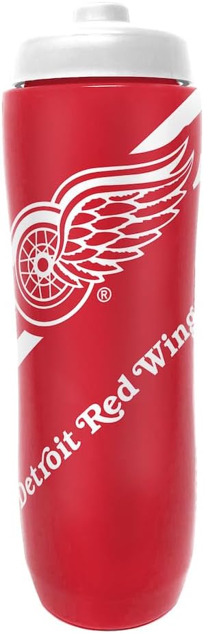 Party Animal NHL Detroit Red Wings Squeezy Water Bottle 32 oz