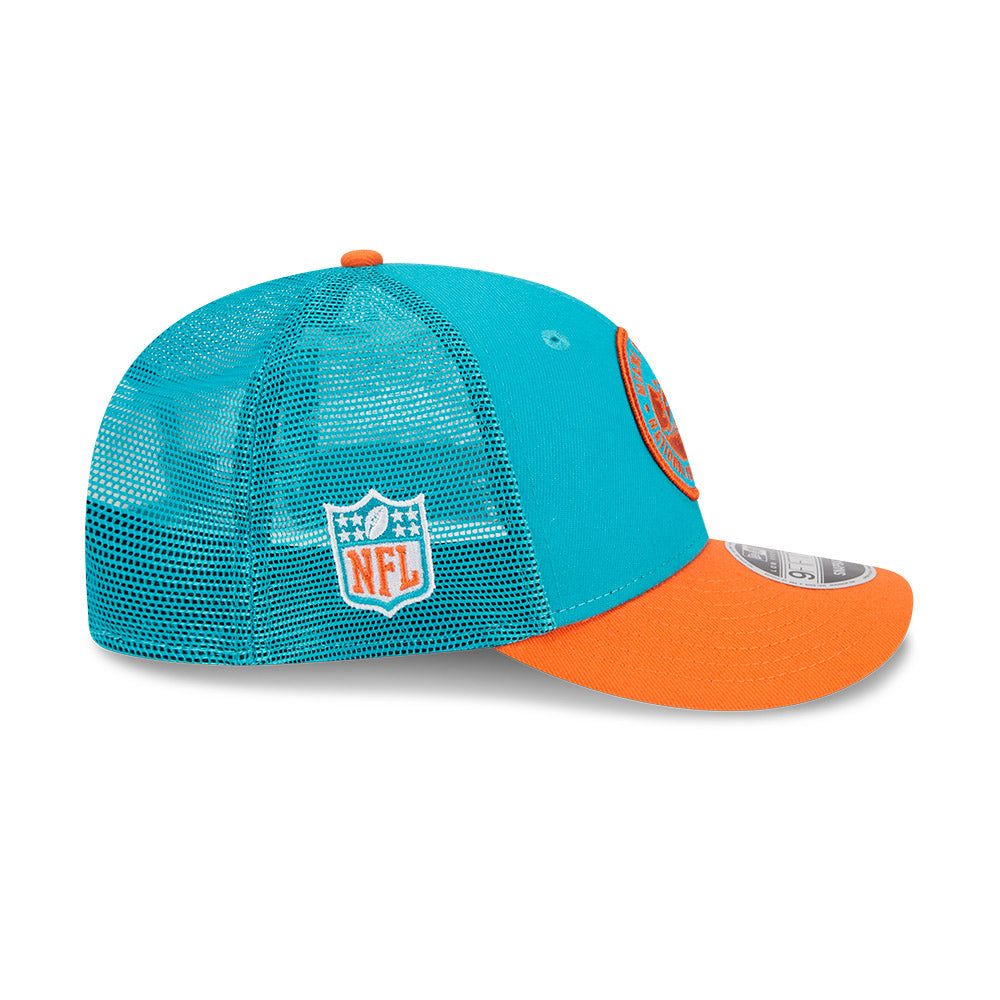 New Era NFL Men's Miami Dolphins 2023 Sideline Team Patch Low Profile 9FIFTY Snapback Hat