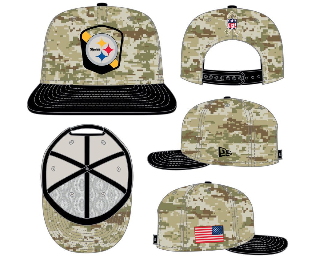 New Era NFL Men's Pittsburgh Steelers 2023 Salute To Service 9FIFTY Snapback Hat OSFA