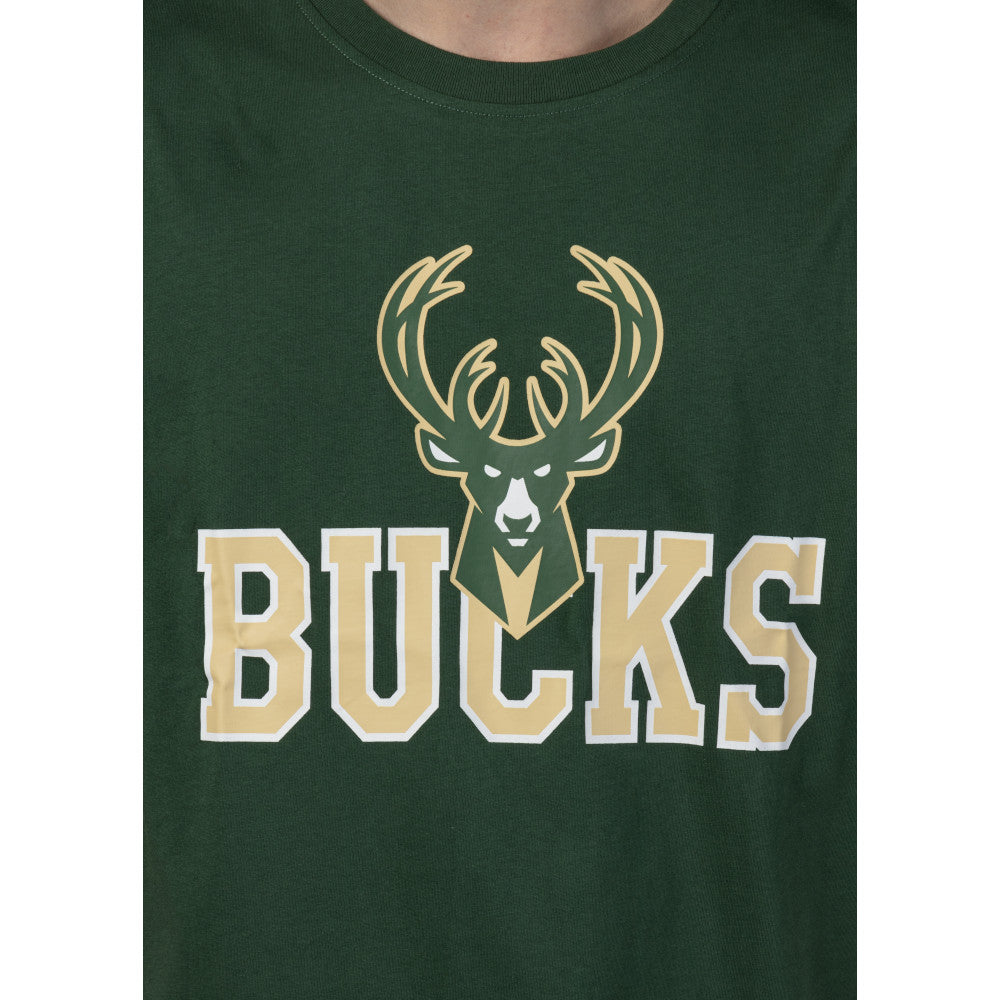 New Era NBA Men’s Milwaukee Bucks 2023/24 Season Tip-Off Edition T-Shirt Green