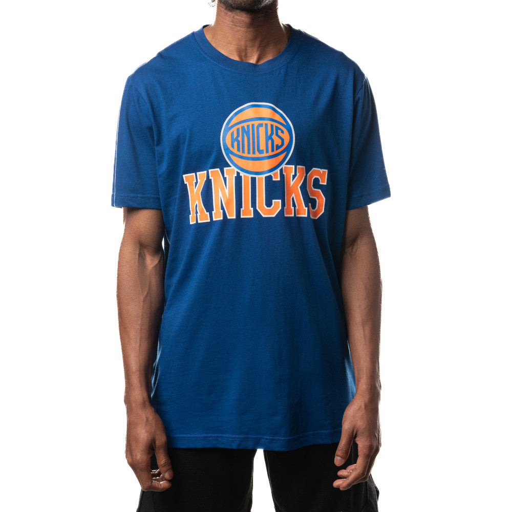 New Era NBA Men’s New York Knicks 2023/24 Season Tip-Off Edition T-Shirt Blue