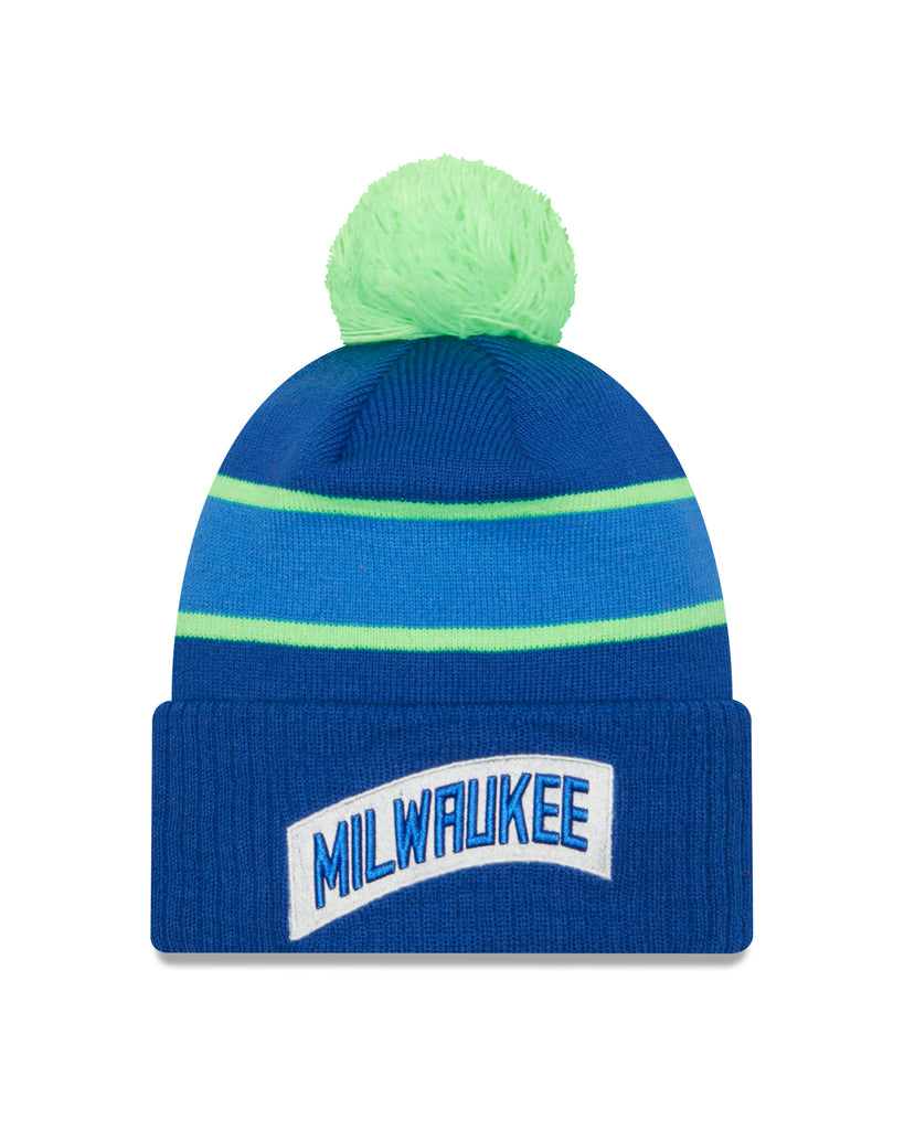 New Era NBA Men's Milwaukee Bucks City Edition Cuffed Knit Beanie OSFM