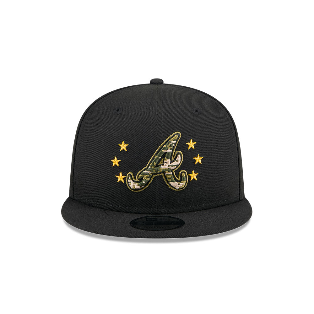 New Era MLB Men's Atlanta Braves 2024 Armed Forces Day Black 9FIFTY Adjustable Hat