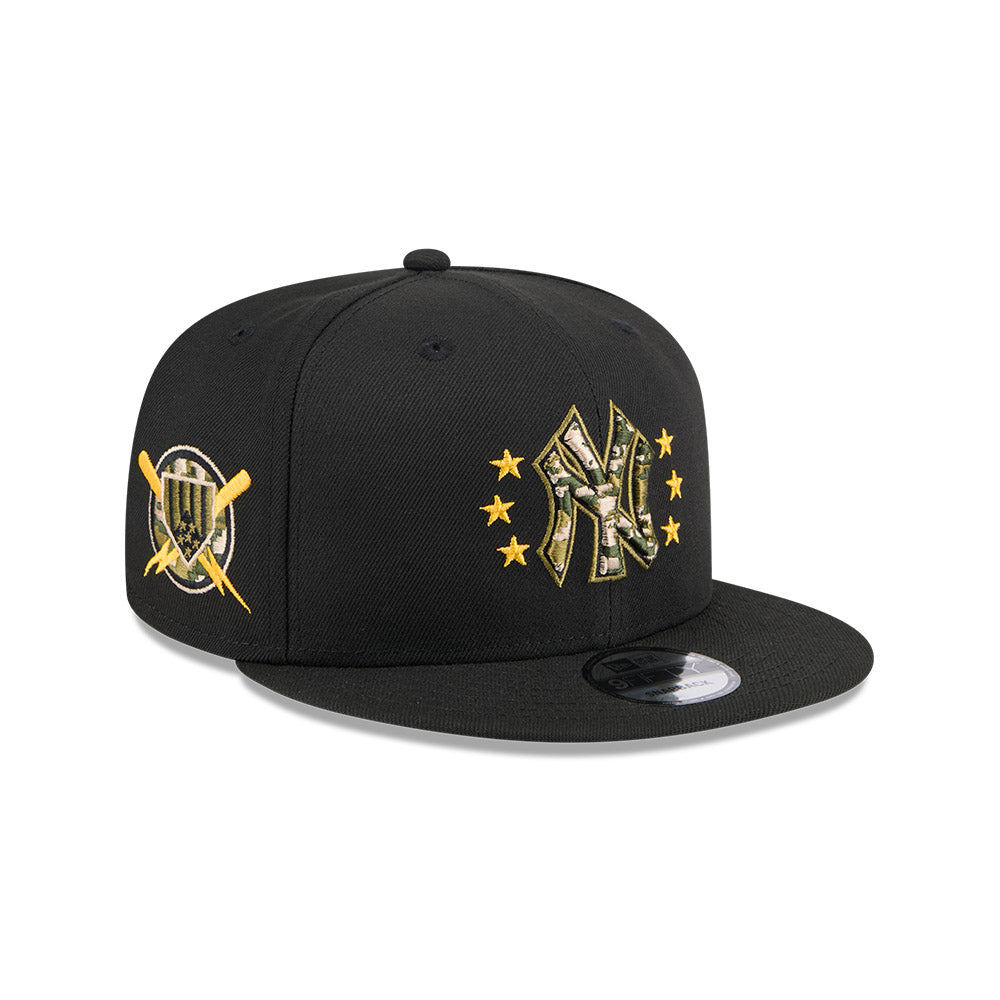 MLB Men's New York Yankees 2024 Armed Forces Day Black 9FIFTY ADJ Hat