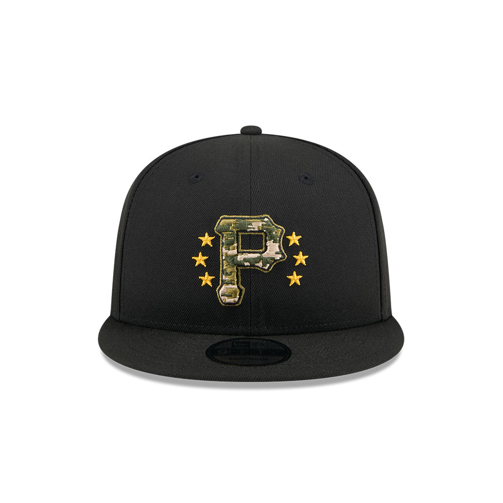 New Era MLB Men's Pittsburgh Pirates 2024 Armed Forces Day Black 9FIFTY Adjustable Hat