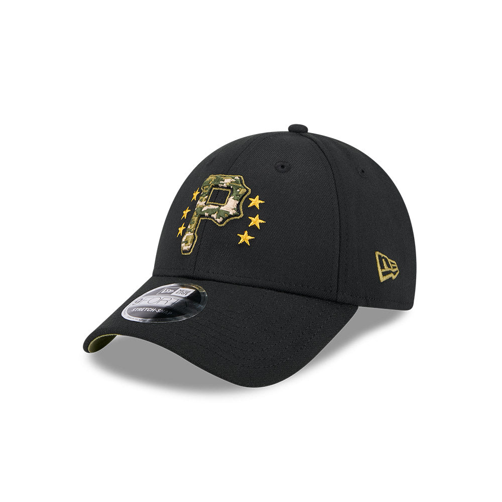 New Era MLB Men's Pittsburgh Pirates 2024 Armed Forces Day Black 9FORTY Adjustable Hat