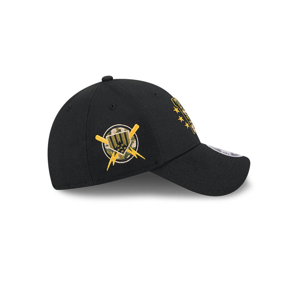 New Era MLB Men's Pittsburgh Pirates 2024 Armed Forces Day Black 9FORTY Adjustable Hat