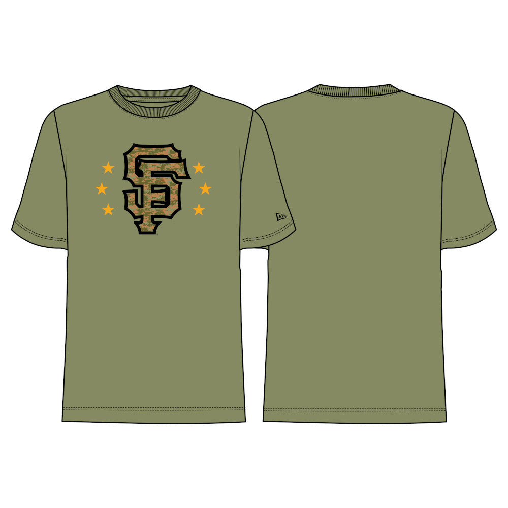 New Era MLB Men's San Francisco Giants 2024 Armed Forces DayT-Shirt Black
