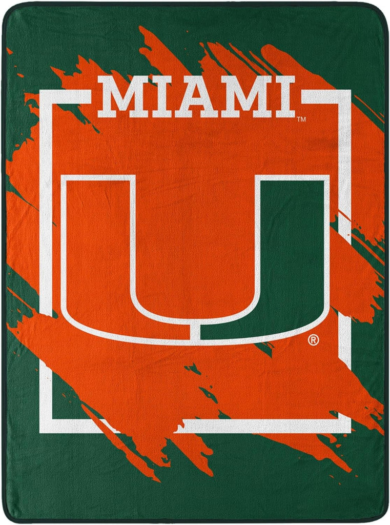 Northwest Company NCAA Miami Hurricanes Micro Raschel Super Plush Throw