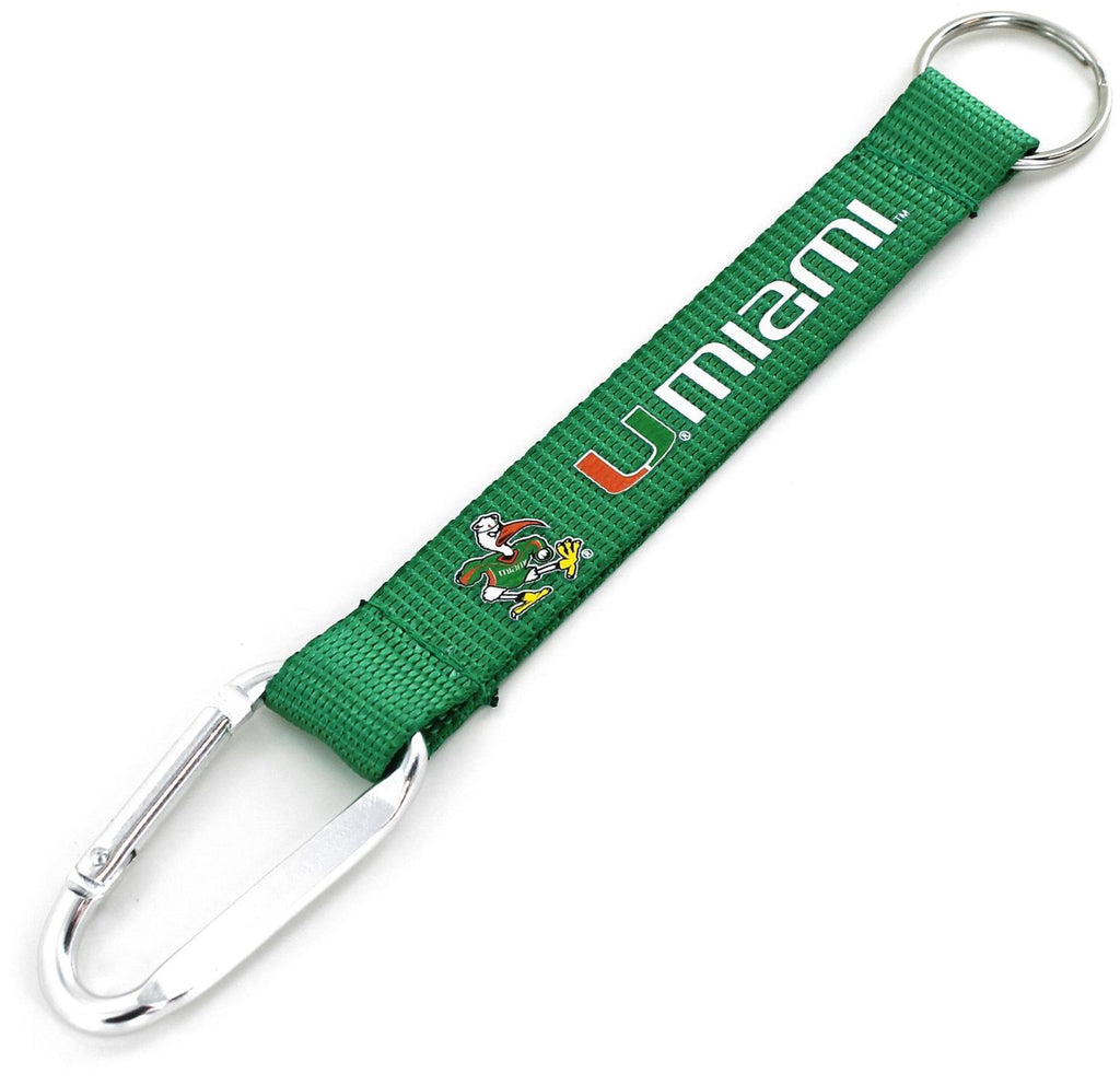 Aminco NCAA Miami Hurricanes Carabiner Lanyard Keychain