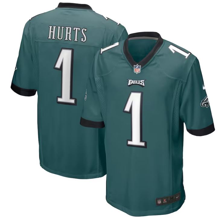 Nike NFL Men’s #1 Jalen Hurts Philadelphia Eagles Game Jersey