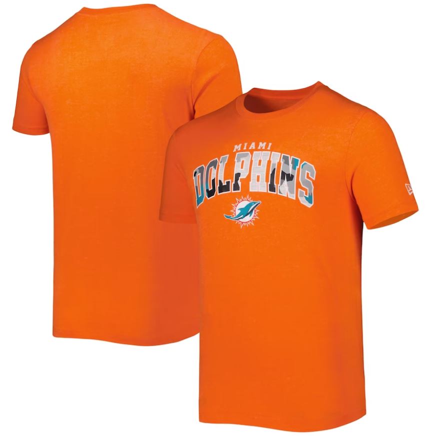 New Era NFL Men's Miami Dolphins Training Collection T-Shirt Heathered Orange