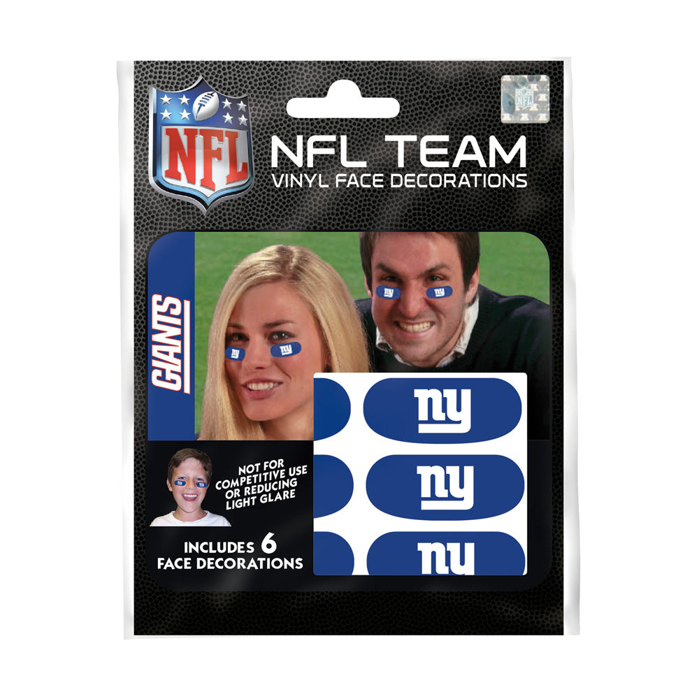 Party Animal NFL New York Giants Eye Black Strips Peel & Stick Tattoos
