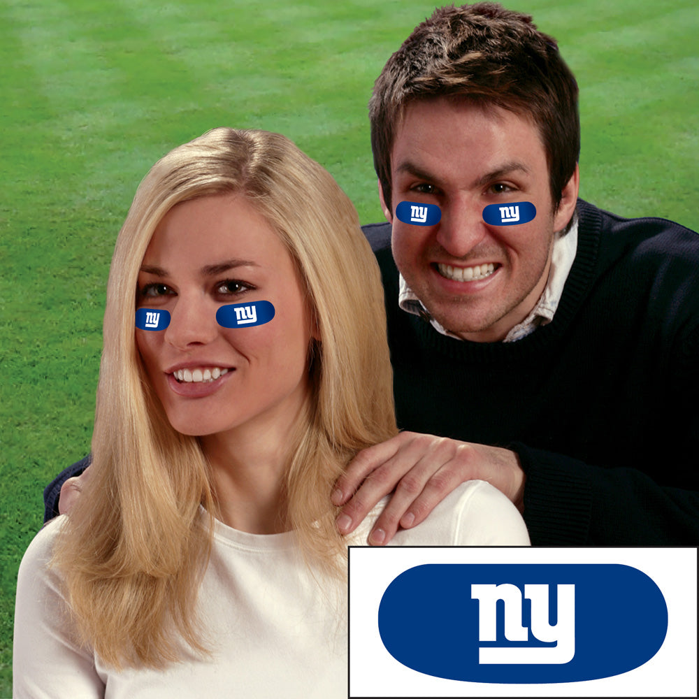 Party Animal NFL New York Giants Eye Black Strips Peel & Stick Tattoos