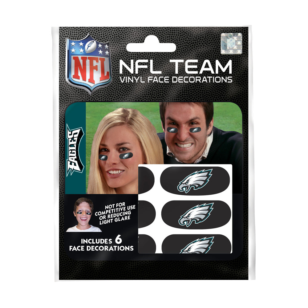 Party Animal NFL Philadelphia Eagles Eye Black Strips Peel & Stick Tattoos