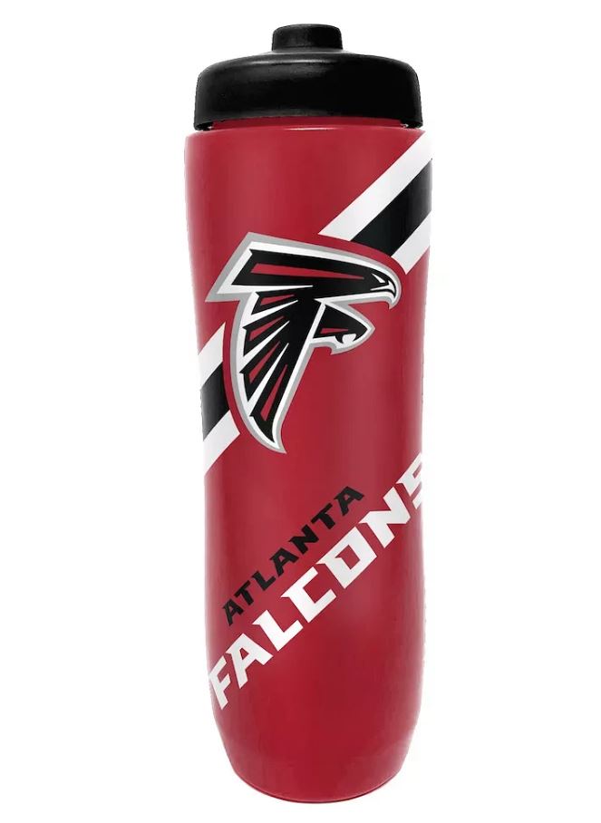 Party Animal NFL Atlanta Falcons Squeezy Water Bottle 32 oz