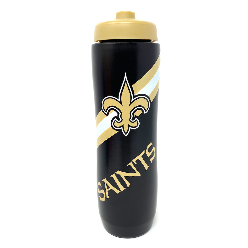 Party Animal NFL New Orleans Saints Squeezy Water Bottle 32 oz