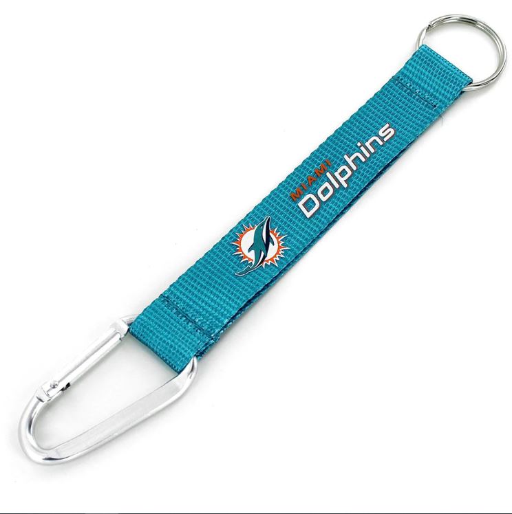 Aminco NFL Miami Dolphins Carabiner Lanyard Keychain