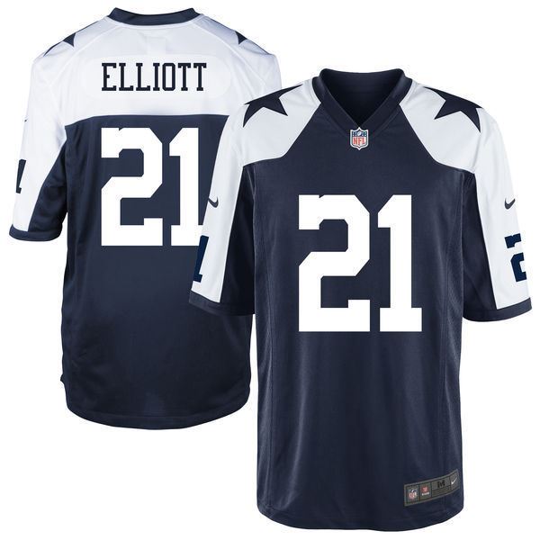 Nike NFL Youth #21 Ezekiel Elliott Dallas Cowboys Throwback Game Jersey