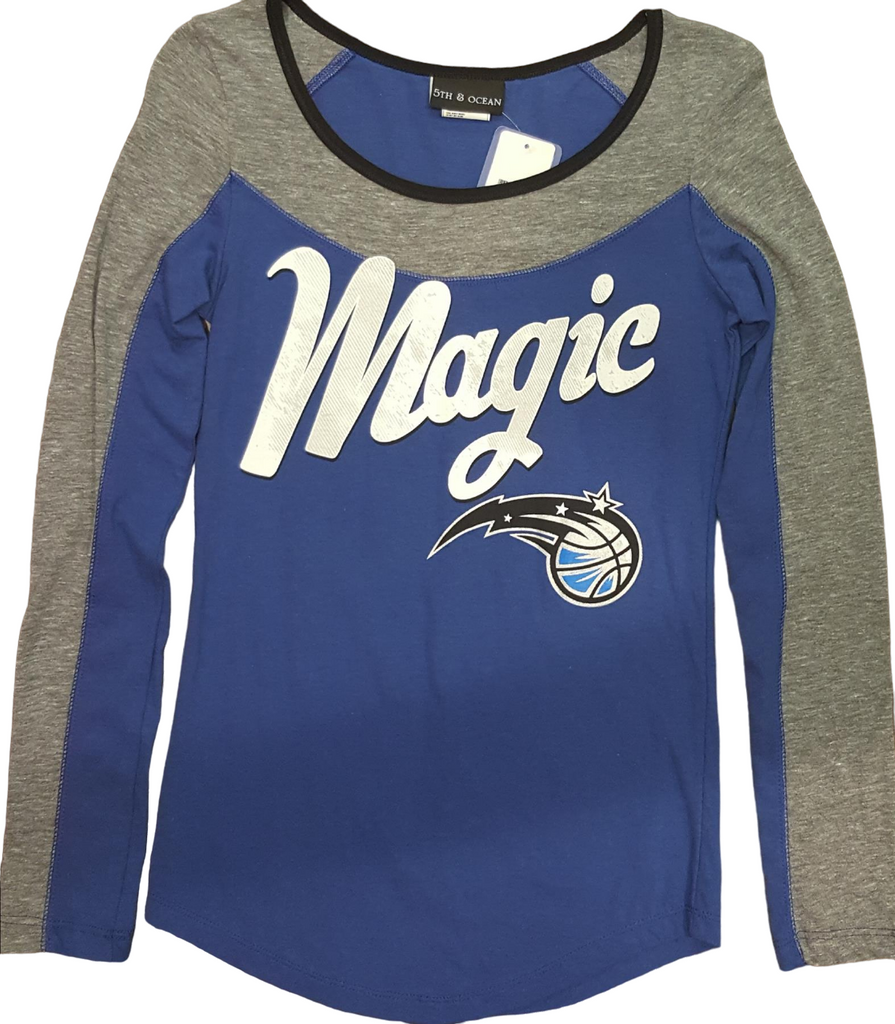 5th and Ocean NBA Women's Orlando Magic Cursive Scoop Long Sleeve Tee