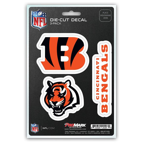 Logo Cincinnati Bengals 3-Pack Fan Decal