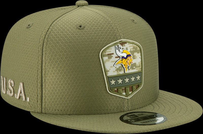New Era NFL Men's Minnesota Vikings 2019 Salute to Service Sideline 9FIFTY Snapback Hat