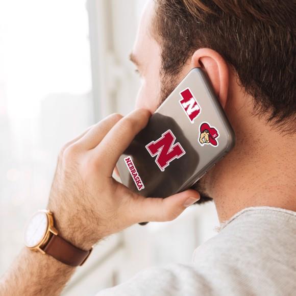 Fanmats NCAA Nebraska Cornhuskers Mini Decals 12-Pack