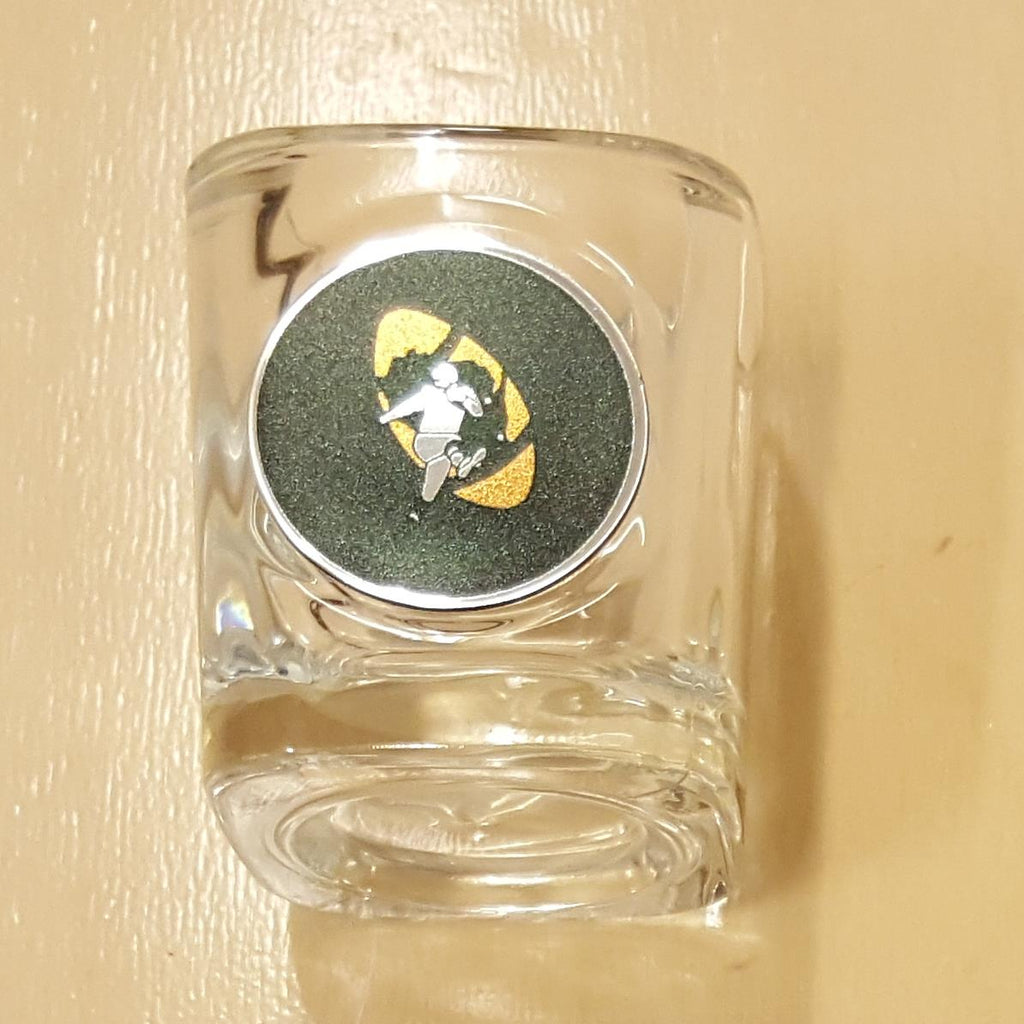 Great American Products NFL Green Bay Packers 2-Pack Metal Emblem Square Shot Glass 2oz