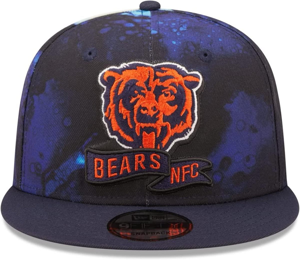 New Era NFL Men's Chicago Bears 2022 Sideline 9FIFTY Ink Dye Snapback Hat Navy OSFM