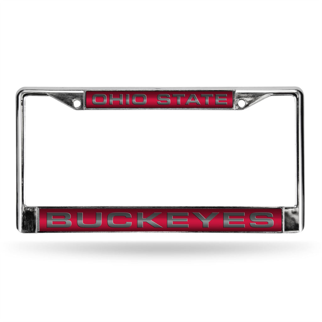 Rico NCAA Ohio State Buckeyes Auto Tag Laser Chrome Frame FCL