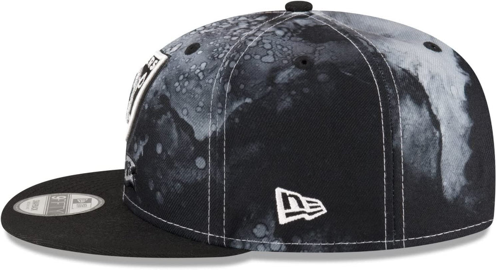 New Era NFL Men's Las Vegas Raiders 2022 Sideline 9FIFTY Ink Dye Snapback Hat Black OSFM