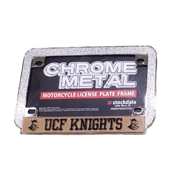 Stockdale NCAA Central Florida Knights (UCF) Motorcycle Tag Laser Chrome Frame