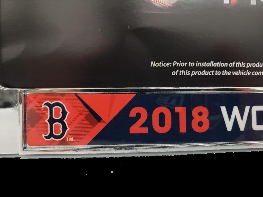 Rico MLB Boston Red Sox 2018 World Series Champions Chrome License Plate Frame