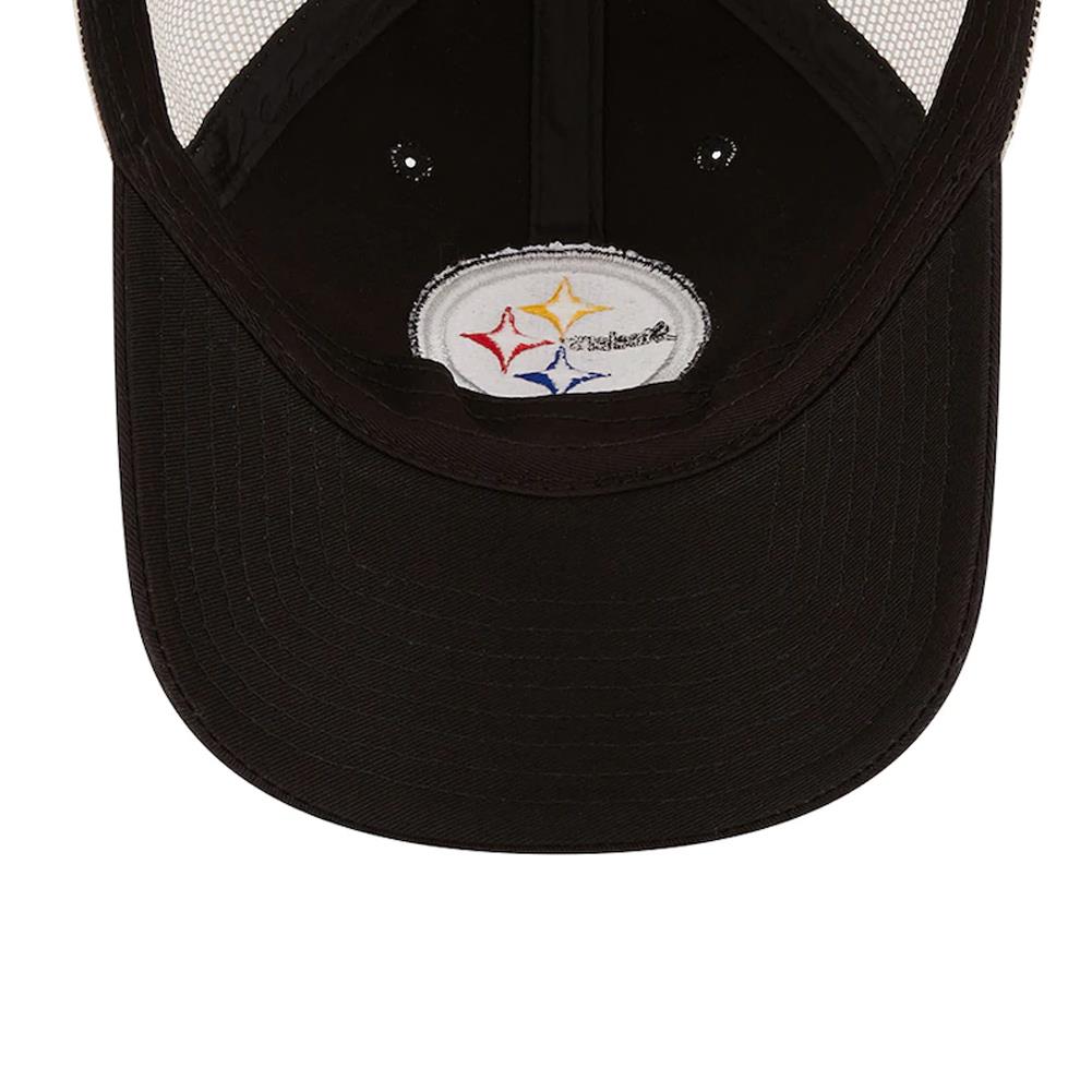 New Era NFL Men's Pittsburgh Steelers Flag 9TWENTY Adjustable Trucker Hat Black/Khaki One Size