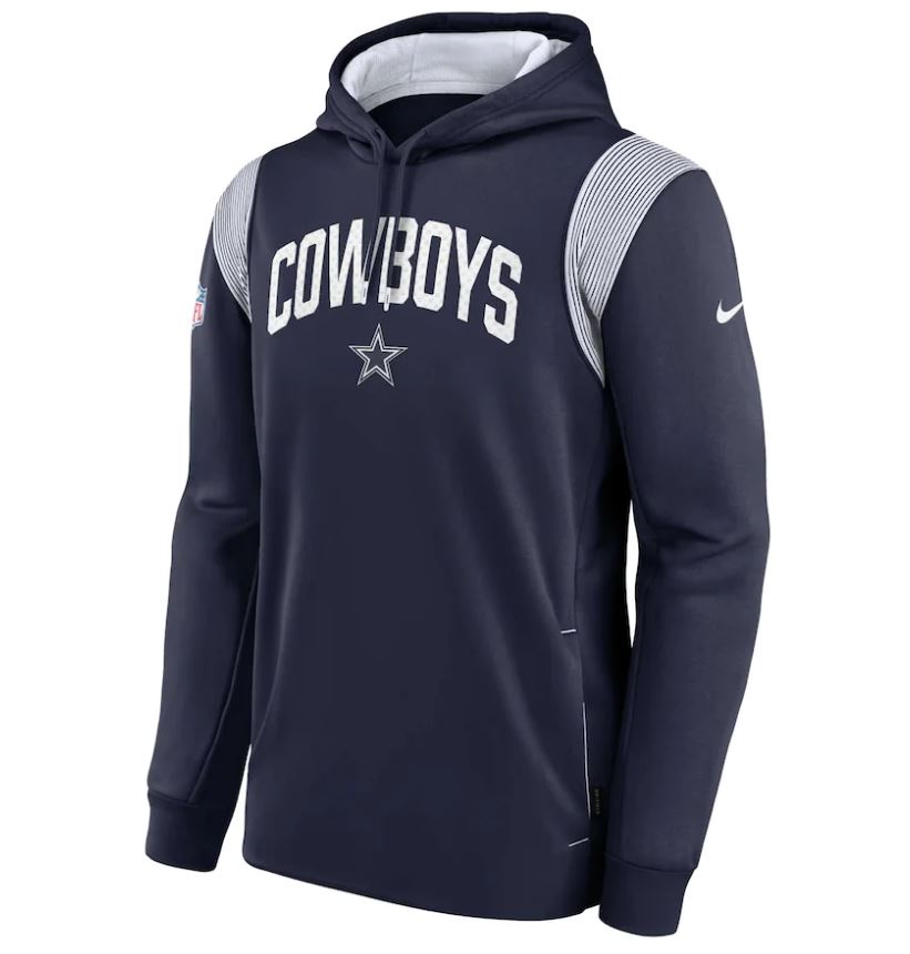 Nike Men's NFL Dallas Cowboys Sideline Athletic Stack Performance Pullover Hoodie