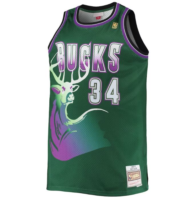 Mitchell & Ness NBA Men's Bucks Ray Allen 1996-97 Classics Swingman Jersey