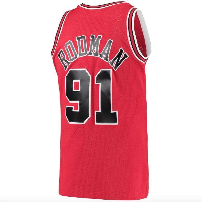 Mitchell & Ness NBA Men's Bulls Dennis Rodman 1997-98 Swingman Road Jersey