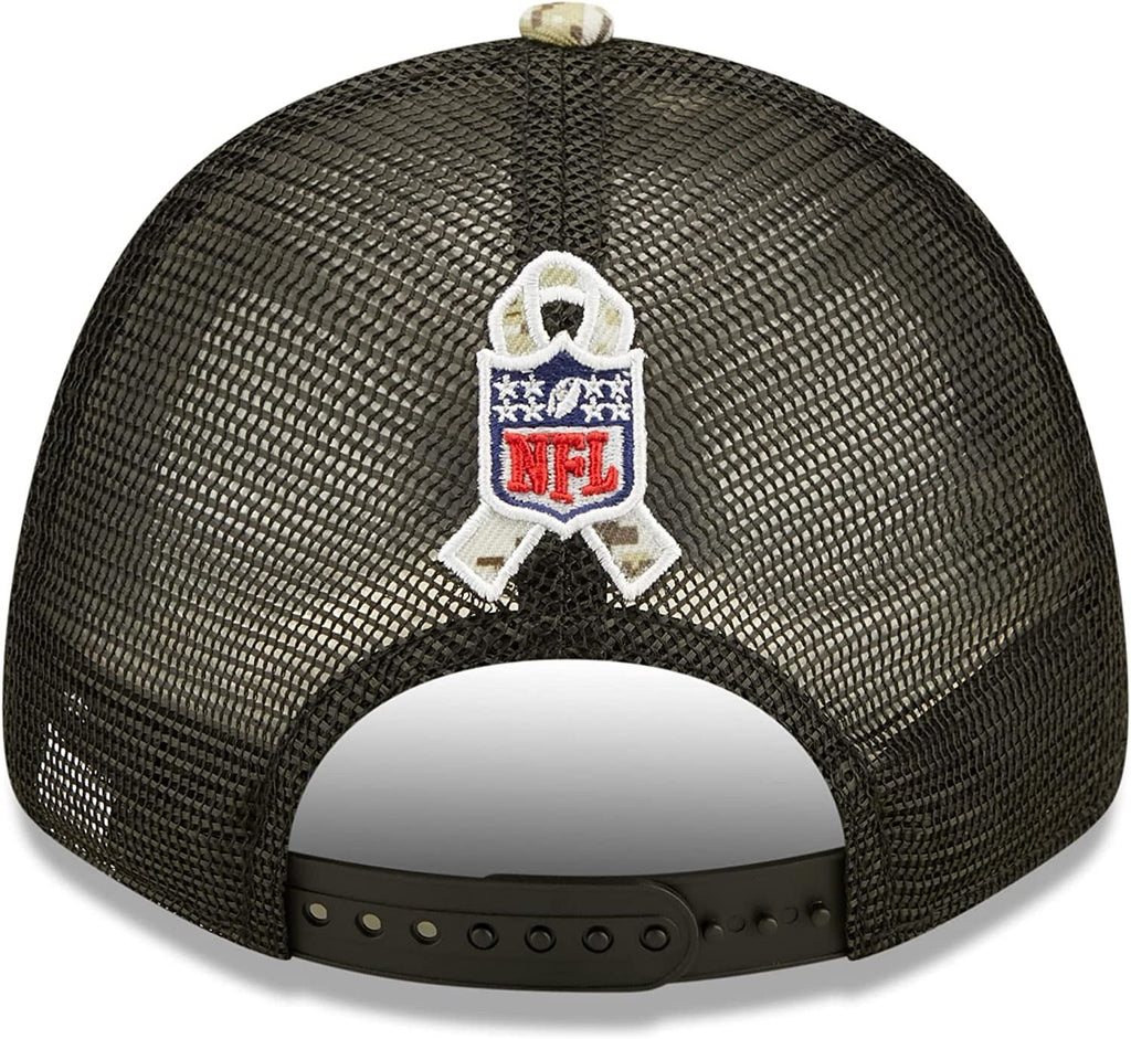 New Era NFL Men's Jacksonville Jaguars 2022 Salute To Service 9Forty Snapback Adjustable Hat Black/Digital Camo