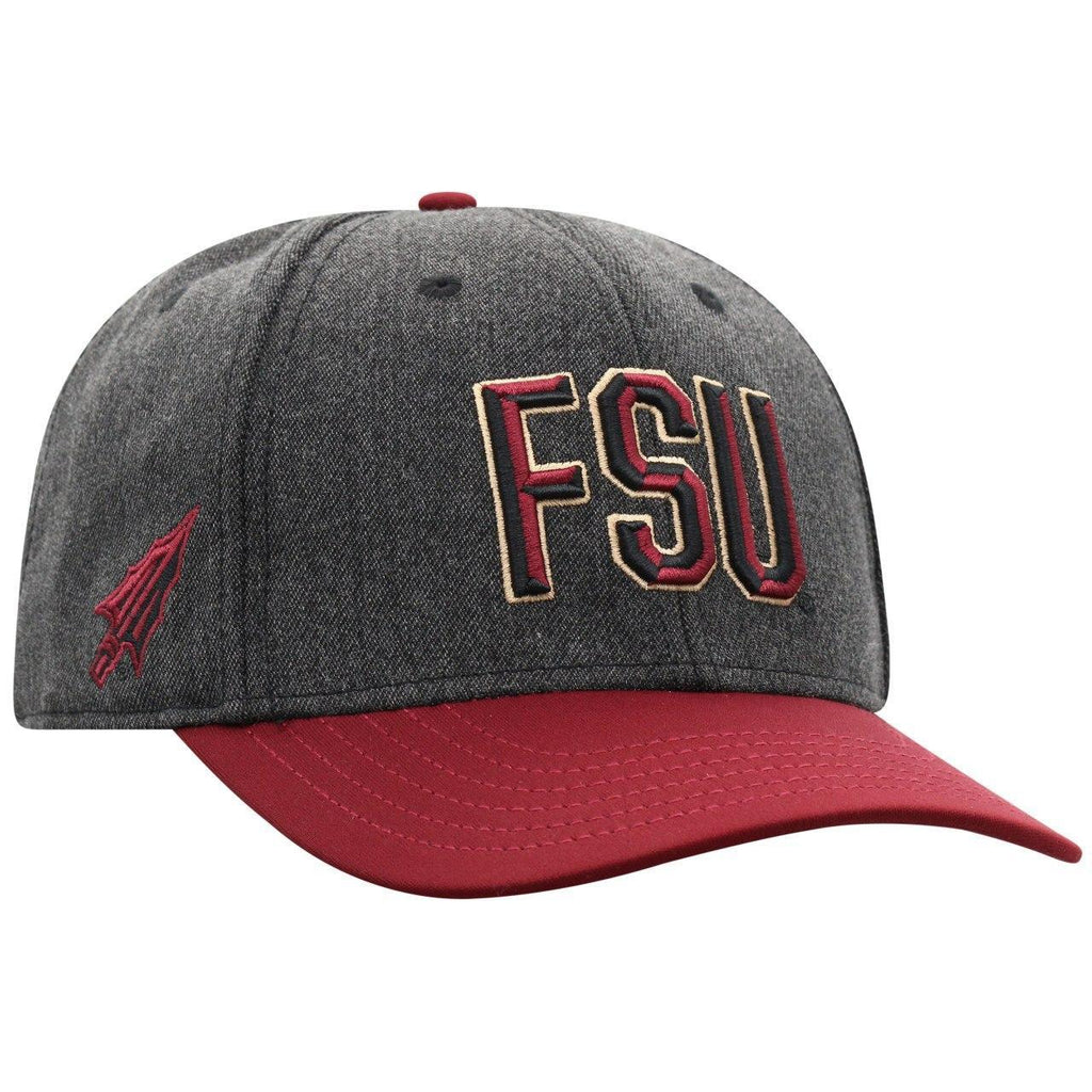 Top Of The World NCAA Men's Florida State Seminoles Chizil Adjustable Hat Charcoal/Garnet One Size